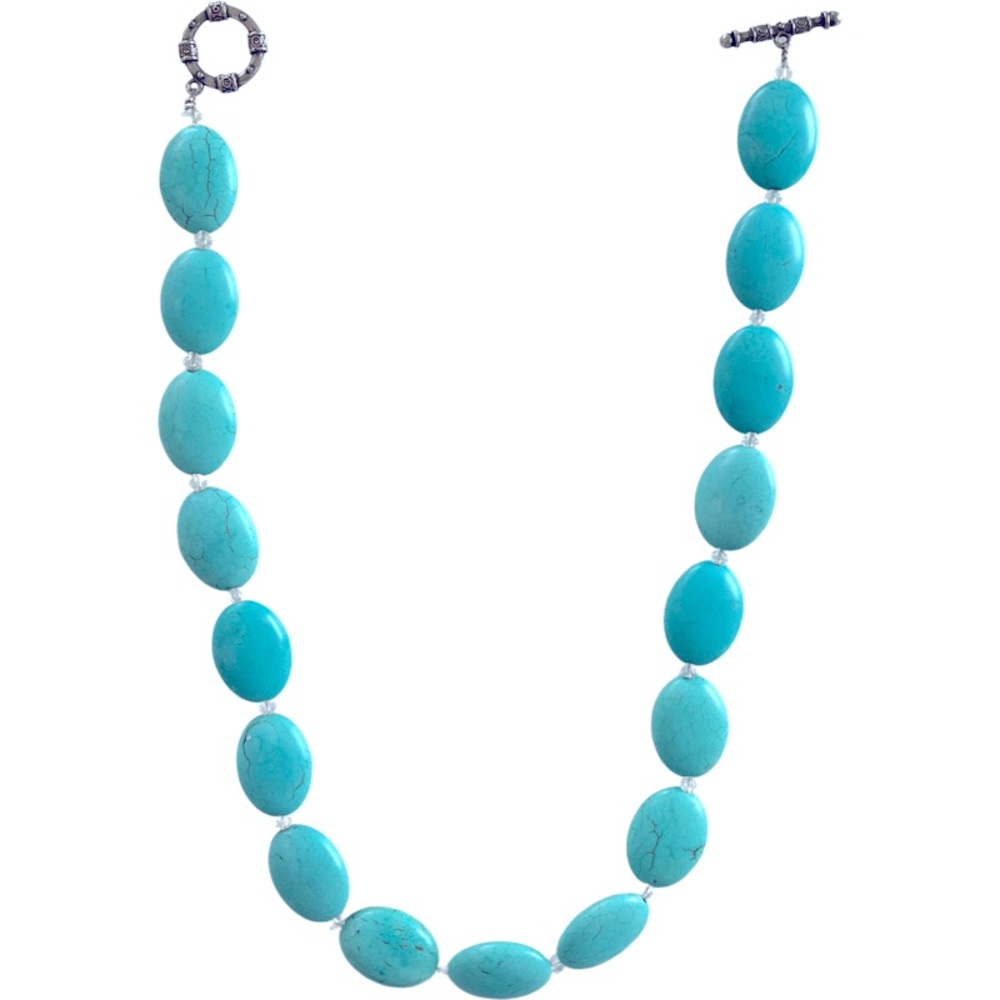 Turquoise stone necklace. - Picture 4 of 6